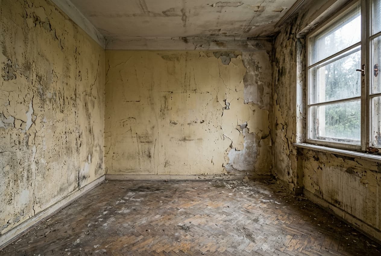 Raum vor der Renovation — abgewohnt